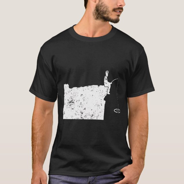 Fiskande farfar ELLER Fiske med farfar T Shirt (Framsida)