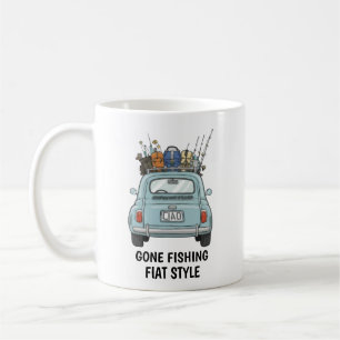 Fiskande Fiatbil  Kaffemugg