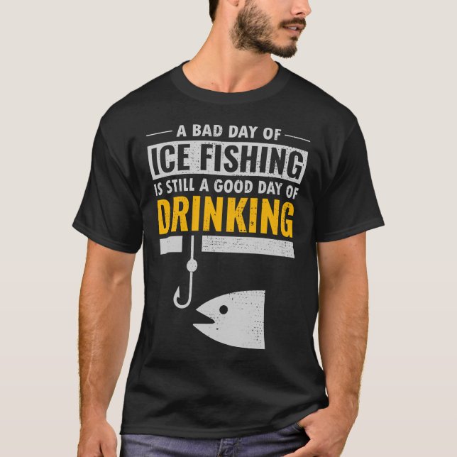 Fiskande Gädda T Shirt (Framsida)