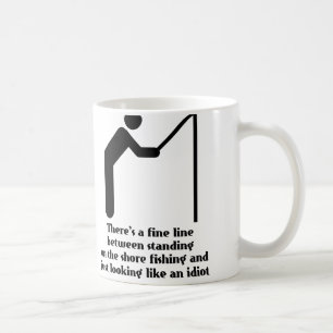 Fiskande idiot Rolig mugg Humor