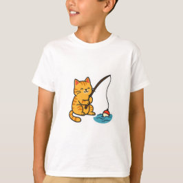 Fiskande katt - T-Shirt