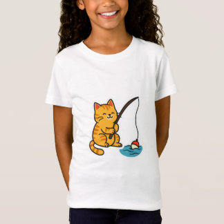 Fiskande katt - T-shirt