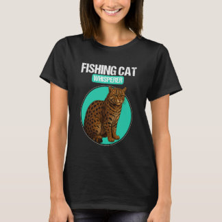 Fiskande katter Fiskande kattflüstrat långärmad T Shirt