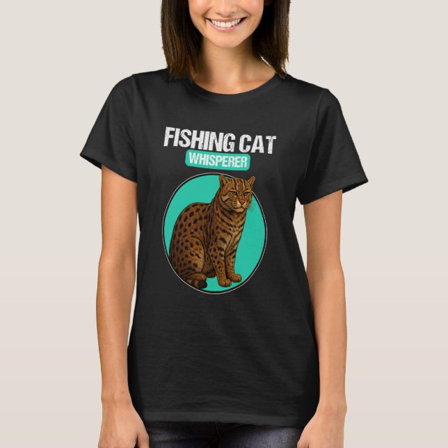 Fiskande katter Fiskande kattflüstrat långärmad T Shirt (Framsida)