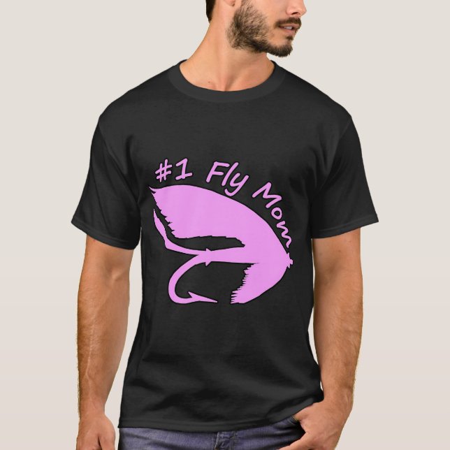 Fiskande mamma som en vanlig mamma, bara coolare t shirt (Framsida)