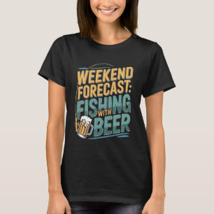 Fiskande öl drinkare Fiskare Alkoholist Fisk Fånga T Shirt