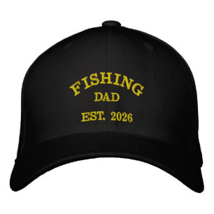 Fiskande Pappa Est. 2026 Broderad Design Keps