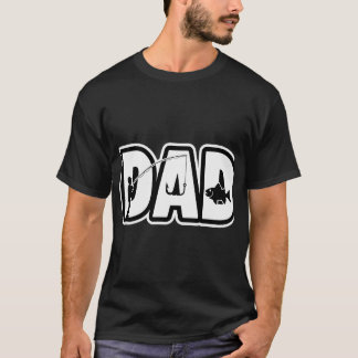 Fiskande Pappa Pappa Silhuett T Shirt
