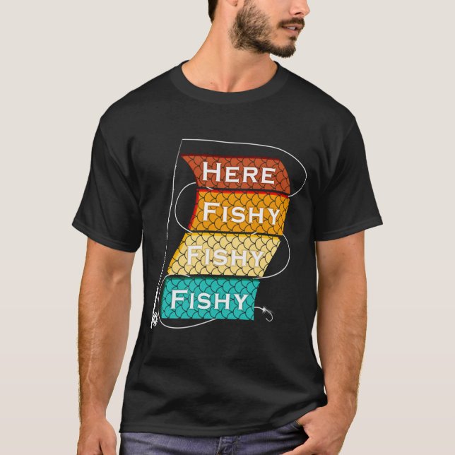 Fiskande Pappa T Shirt (Framsida)