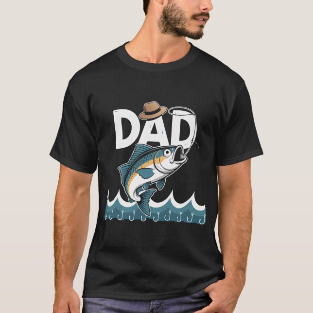 fiskande pappa t shirt (Framsida)