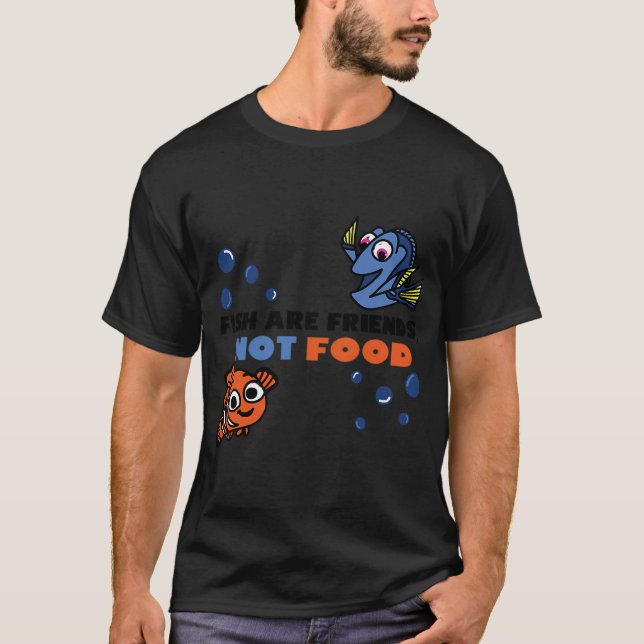 Fiskar är vänner, inte mat t shirt (Framsida)