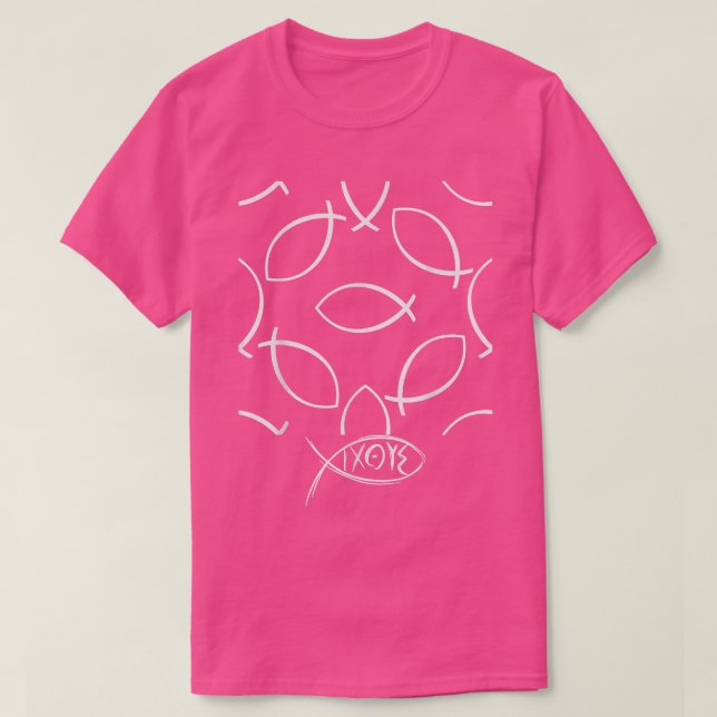 Fiskar de kristna som Jesus vänner tror på T Shirt (Design framsida)