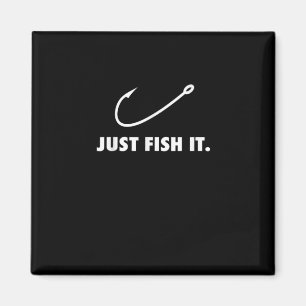 Fiskar den bara ut och fiska Krok fiskare utomhus Magnet