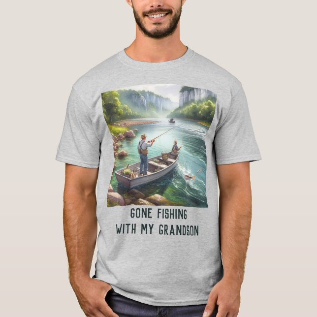 Fiskar Farfar AI-konst Basic T-Shirt (Framsida)