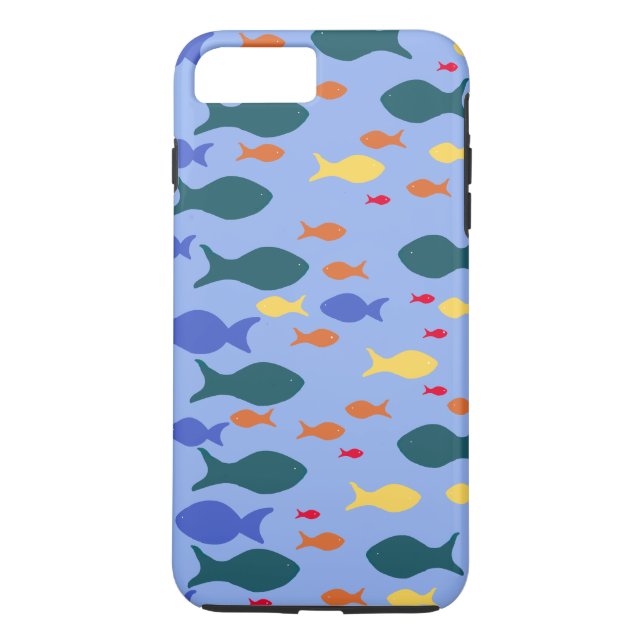 Fiskar Färgrik fisk Apple iPhone 7 Plus, Tuff Case-Mate iPhone Skal (Baksida)