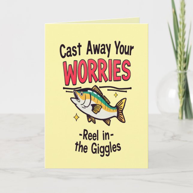 Fiskar glädje födelsedag  kort (Framsida)