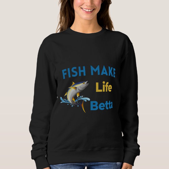 Fiskar gör Life Betta 701 T Shirt (Framsida)