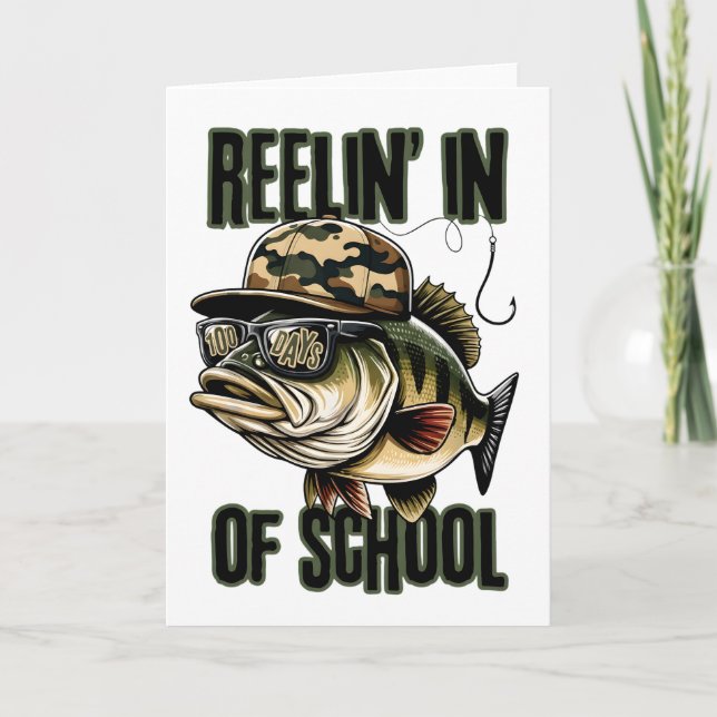 Fiskar in 100 dagar av skolan fiske kort (Framsida)