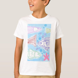 Fiskar konst vid havet t shirt