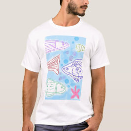 Fiskar konst vid havet t shirt