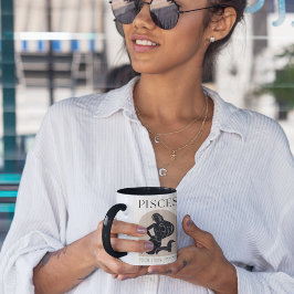 Fiskar Kvinnlig Zodiak Design Brun Svart 15 OZ Mugg