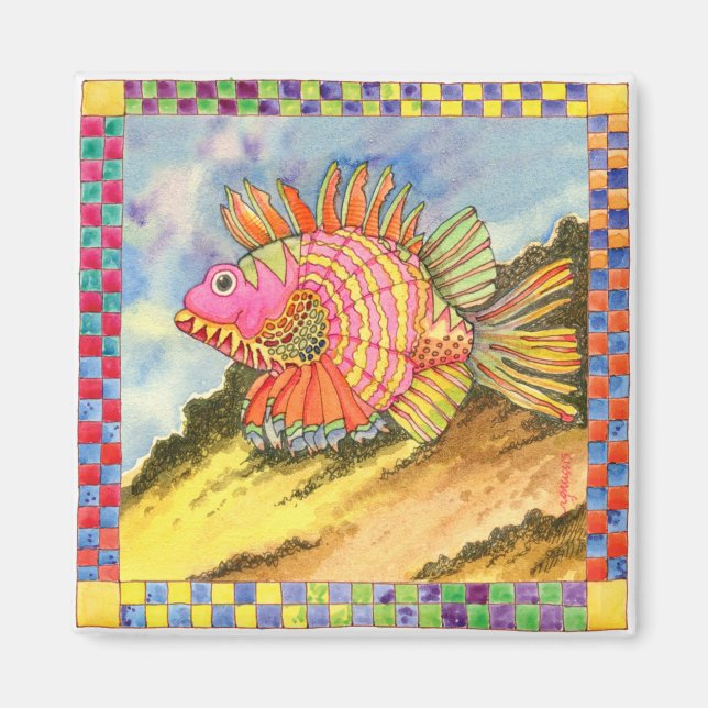 Fiskar med kontrollerad Gräns #2 Magnet (Framsidan)