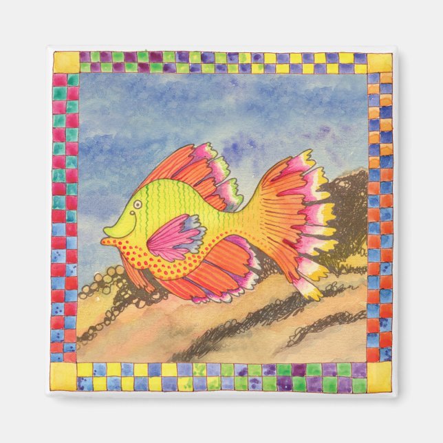 Fiskar med kontrollerad Gräns #6 Magnet (Framsidan)