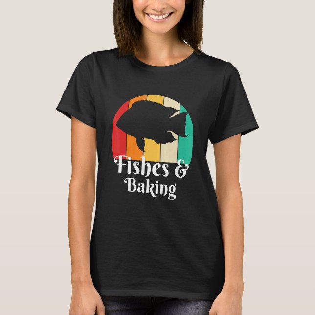 Fiskar Och Bakande Bagare T Shirt (Framsida)