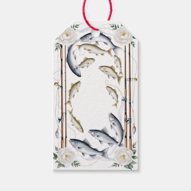 Fiskar och blommor för fisk från älskare presentetikett (Framsidan)