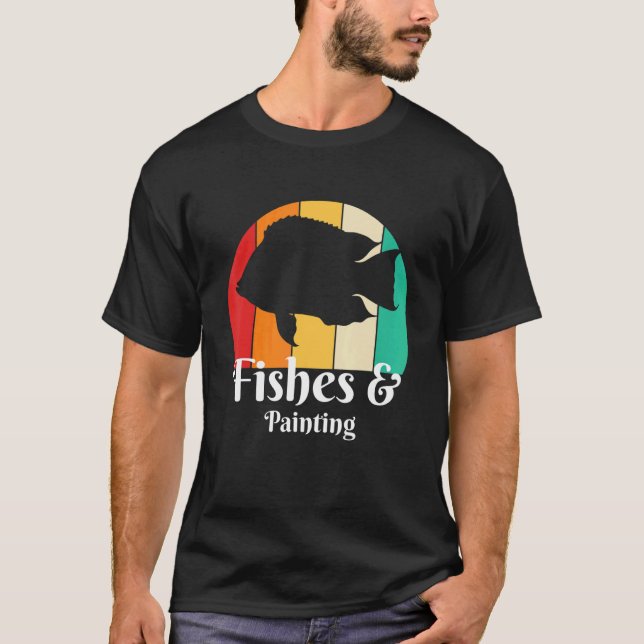 Fiskar Och Målning T Shirt (Framsida)