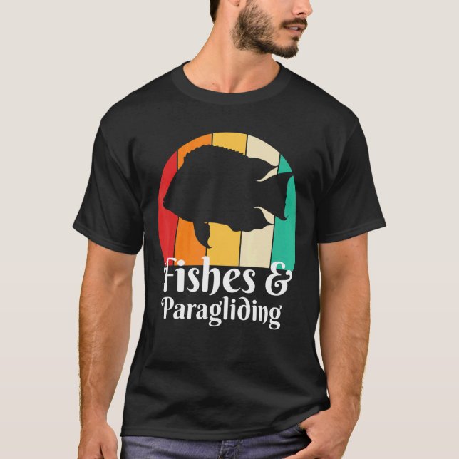 Fiskar Och Paragliding T Shirt (Framsida)