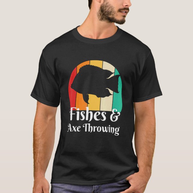 Fiskar Och Yxkastning T Shirt (Framsida)