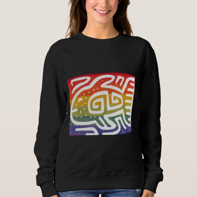 Fiskar, ris, Färgad Fiskar T Shirt (Framsida)