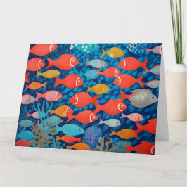 Fiskar, stort vikt-gratulationskort kort