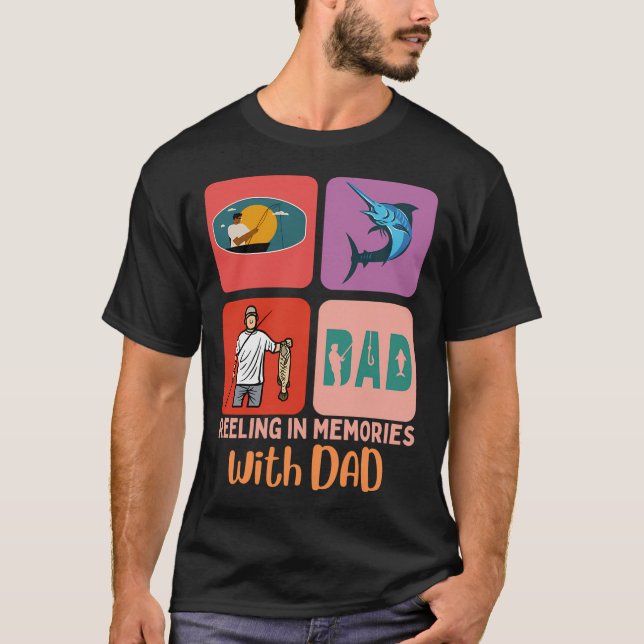 Fiskar upp minnen med pappa t shirt (Framsida)