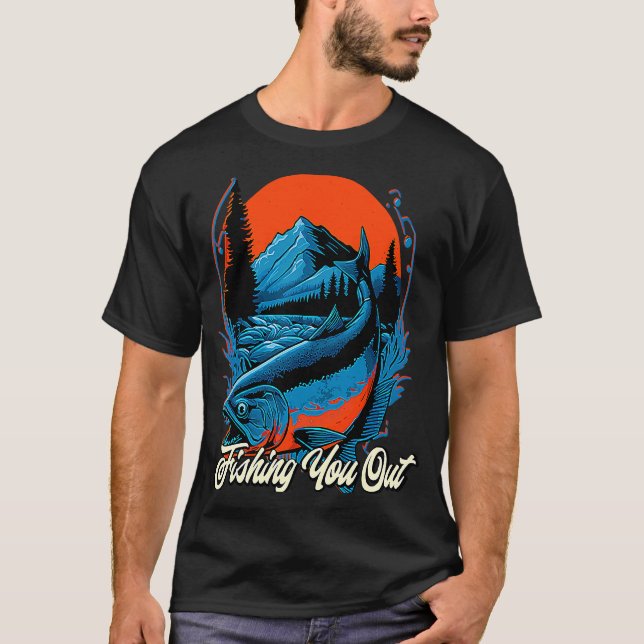 Fiskar Ut Dig Fiskare Fiskare T Shirt (Framsida)