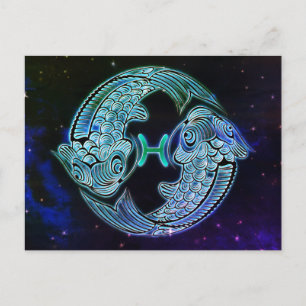 Fiskar zodiac-vykort vykort