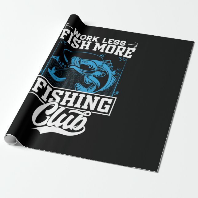Fiskarbete mindre fisk mer presentpapper (Utrullad)