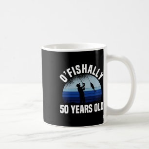 Fiskare 50 år Fisktant 50-årspresent Fiskebåtspres Kaffemugg