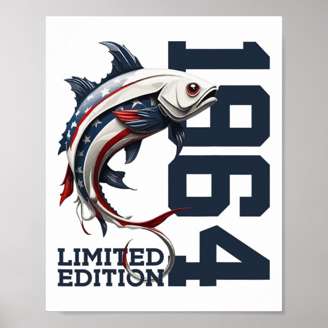 Fiskare 61-årsdag Fiske Limited Edition 1964  Poster (Framsidan)