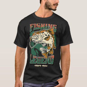 Fiskare av bläckfiskörd (Legend Trout Bass Fisherm T Shirt
