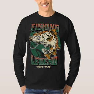 Fiskare av bläckfiskörd (Legend Trout Bass Fisherm T Shirt