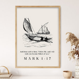 Fiskare av Människan Affisch, Kristen Väggkonst, B Poster