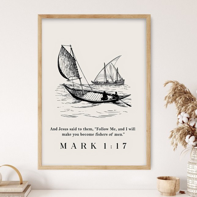 Fiskare av Människan Affisch, Kristen Väggkonst, B Poster (Skapare uppladdad)