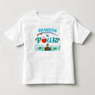 Fiskare av småfisk i 4e födelsedagen t shirt
