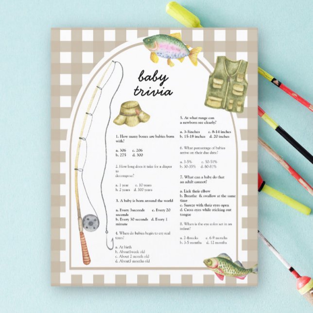 Fiskare - Baby Trivia | Baby Shower Lek (Skapare uppladdad)