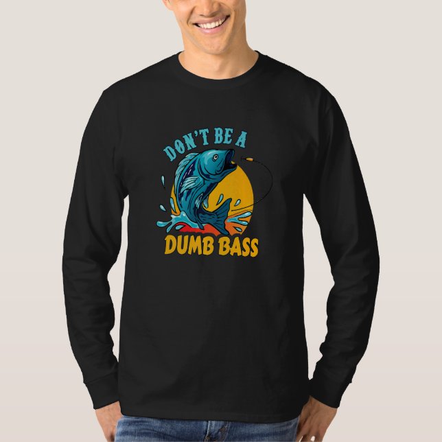 Fiskare Bass Fish T Shirt (Framsida)