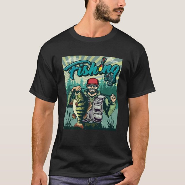 Fiskare bästa Fiske Fisk representation T Shirt (Framsida)