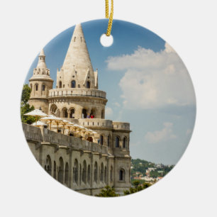 Fiskare bastion i Budapest, Ungern Julgransprydnad Keramik