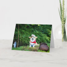 Fiskare Corgi blank hälsning